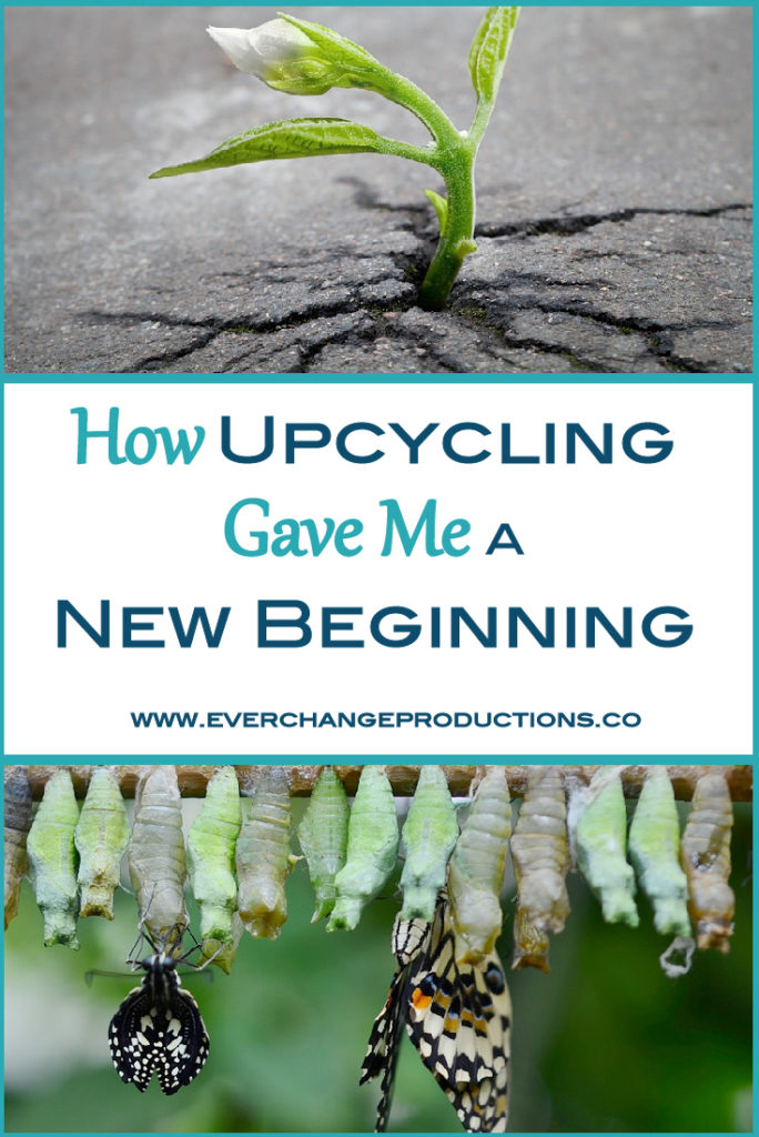 Starting over with a new beginning is always difficult. Check out my story and how upcycling projects helped me see things in a new light.