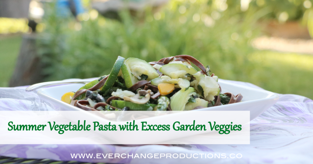 Summer veggie pasta is a great, fresh recipe to help you use any leftover veggies or excess garden produce.
