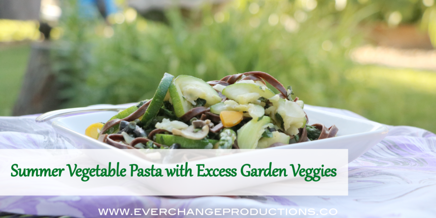 Summer veggie pasta is a great, fresh recipe to help you use any leftover veggies or excess garden produce.