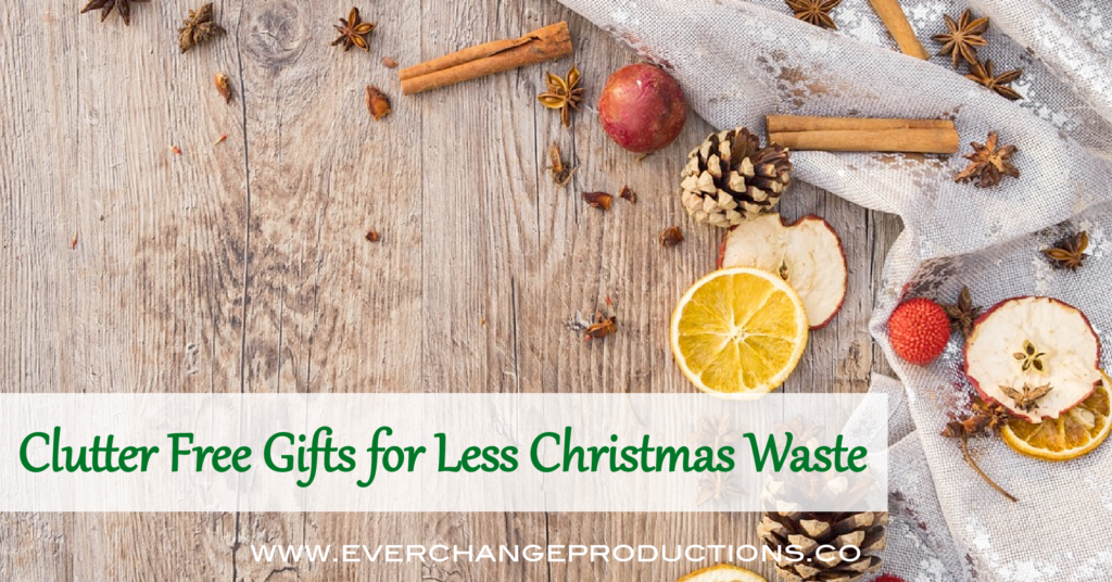 Skip Black Friday and get started on your Christmas list with clutter free gift ideas. Christmas gift ideas for those trying to consume less.