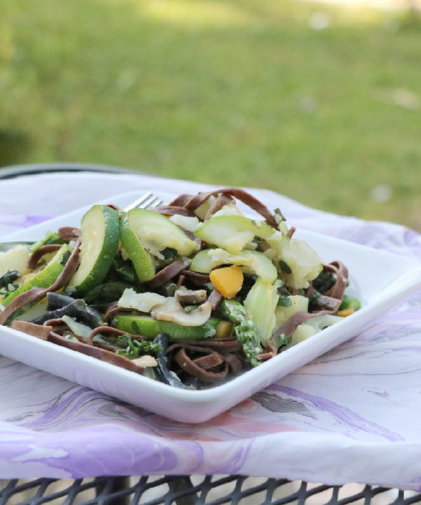 Serve Summer vegetable pasta and enjoy!